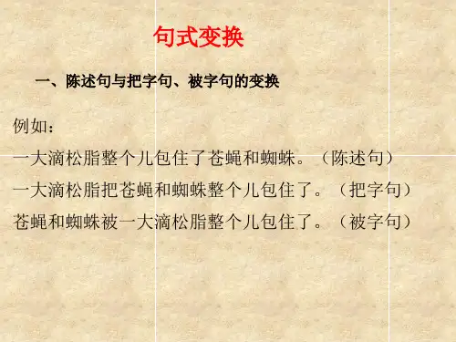 句型转换(陈述句、反问句互换)