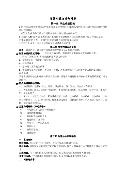 (完整版)商务沟通方法与技能11742