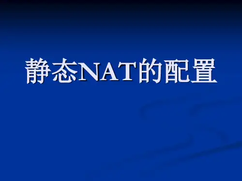 静态NAT的配置