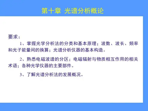 仪器分析-光谱分析法概论(第十章)