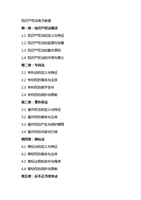 知识产权法电子教案