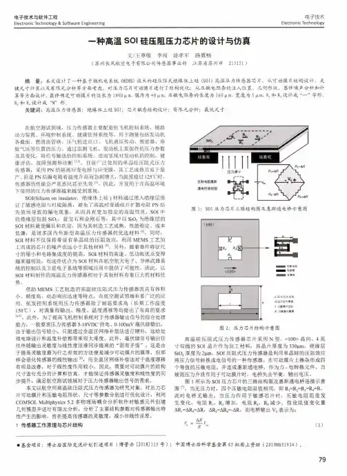 一种高温soi硅压阻压力芯片的设计与仿真