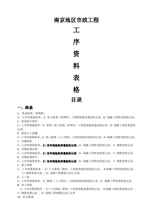 江苏省市政工程检验批范例