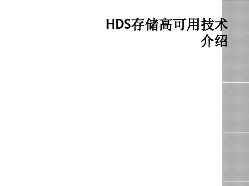 HDS存储高可用技术介绍