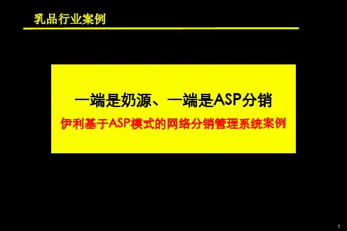 伊利基于ASP模式的网络分销管理系统案例31页