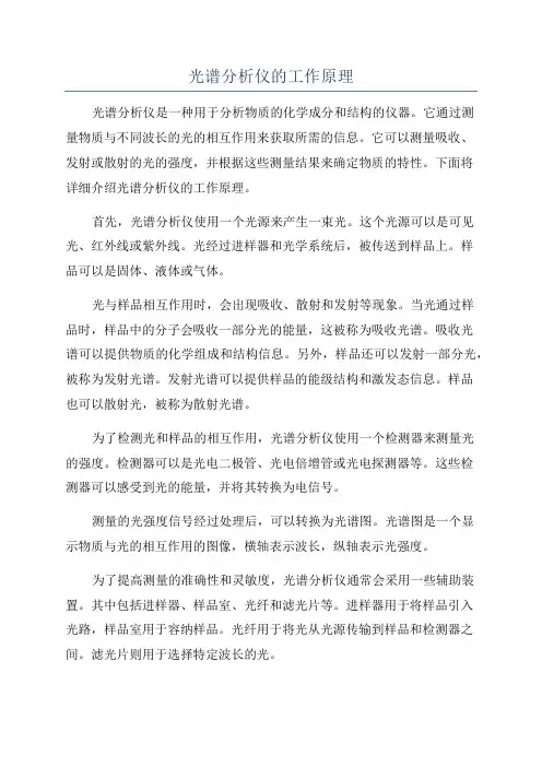 光谱分析仪的工作原理