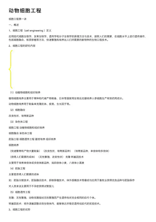 动物细胞工程
