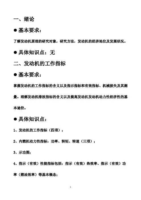 内燃机原理复习