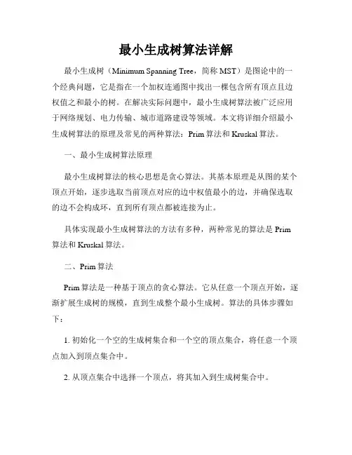 最小生成树算法详解