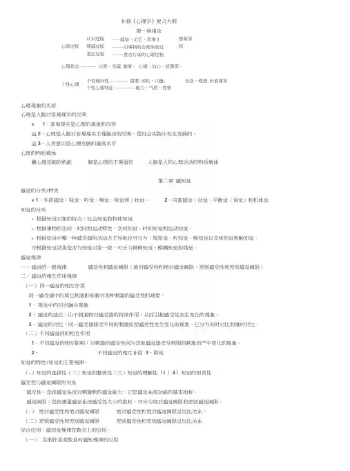 心理学复习大纲.docx