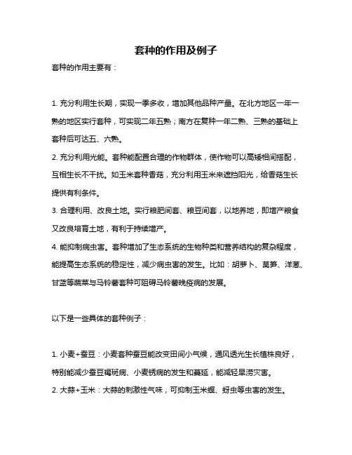 套种的作用及例子