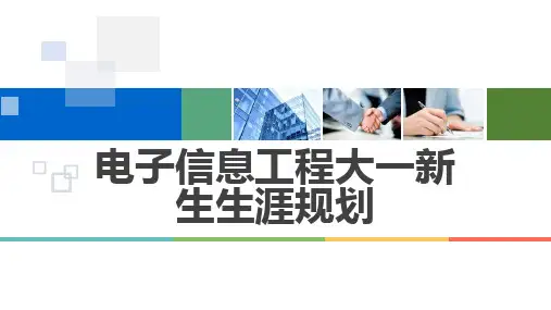 电子信息工程大一新生生涯规划