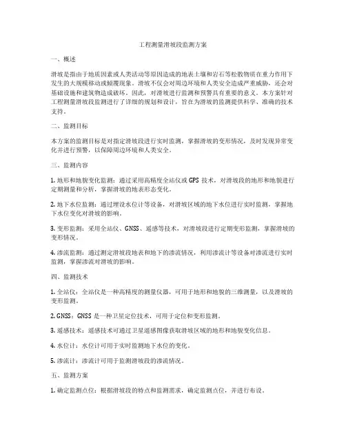 工程测量滑坡段监测方案
