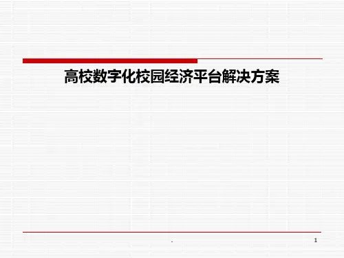 数字化校园经济平台解决方案PPT课件