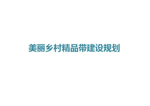 美丽乡村精品带建设规划