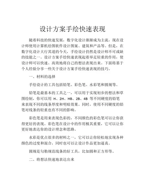 设计方案手绘快速表现
