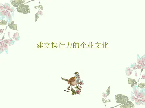 建立执行力的企业文化PPT共36页