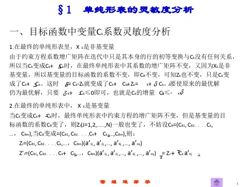 大学运筹学经典课件第六章单纯形法的灵敏度分析与对偶