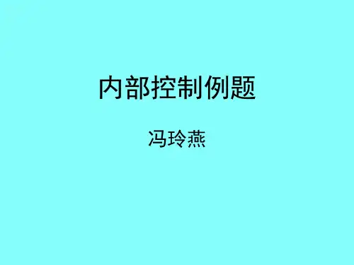 内部控制例题