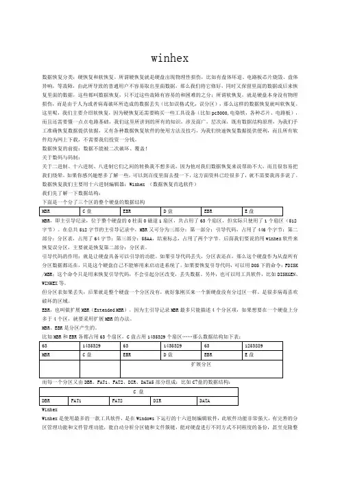 winhex数据恢复完整图文教程