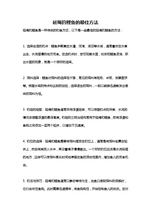 延绳钓鲤鱼的最佳方法