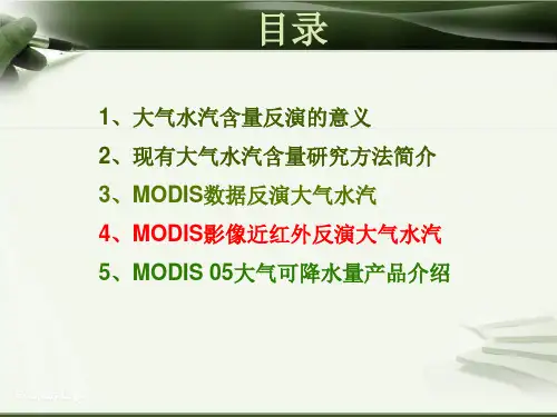 大气水汽含量反演ppt课件