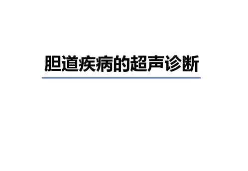 胆道疾病的超声诊断