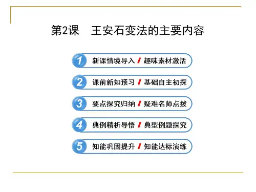 4.2 王安石变法的主要内容 课件(人教版选修1)