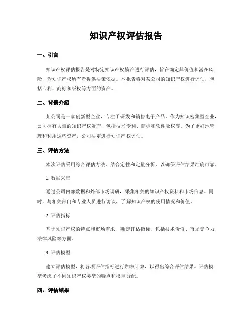 知识产权评估报告