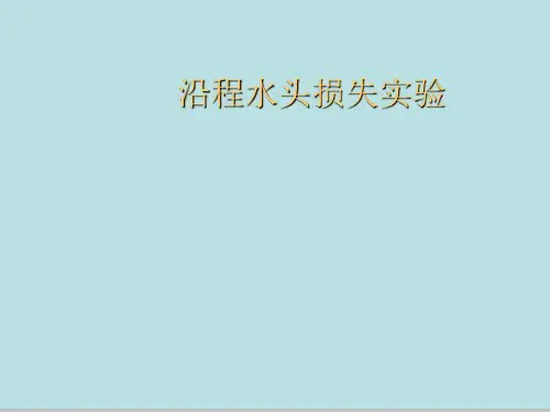 沿程水头损失实验