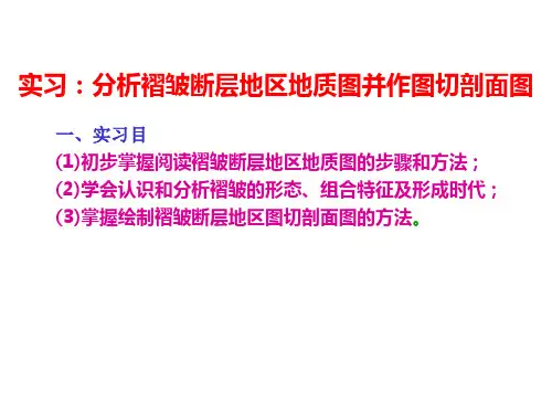 实习九(作褶皱断层区图切剖面)