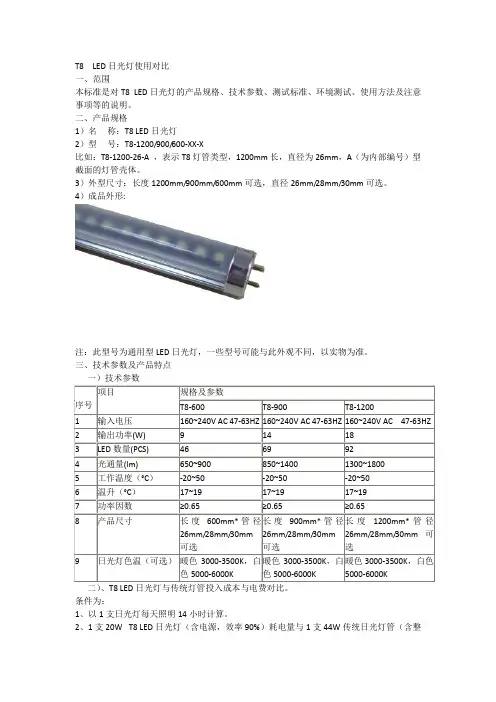 T8 LED日光灯与传统日光灯管使用对比