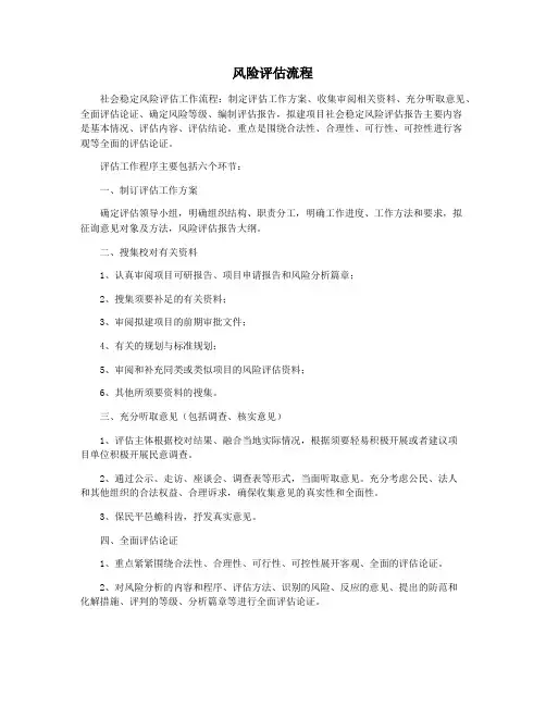 风险评估流程