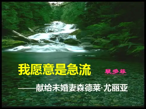 我愿意是急流裴多菲——献给未婚妻森德莱·尤丽亚