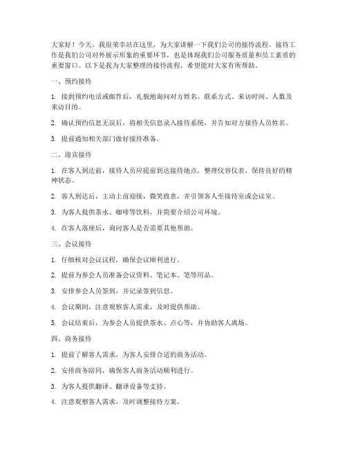 接待流程演讲稿范文