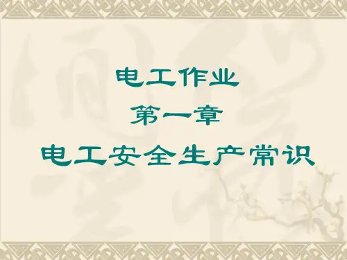 《电工安全生产常识》PPT课件