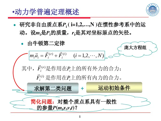 lllx10动量定理(Hong)---华南理工大学理论力学课件