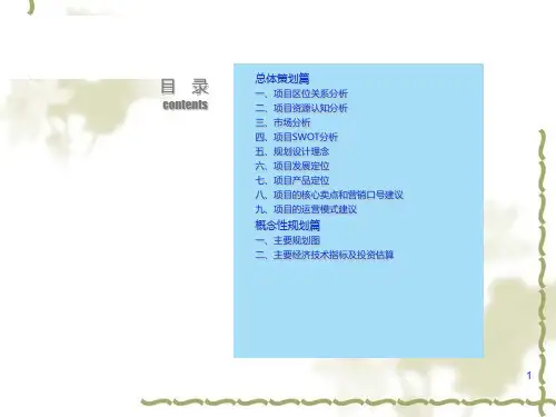 某温泉度假小镇总体策划及概念性规划教材1