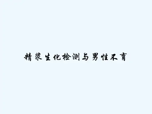 精浆生化检测与男性不育-PPT
