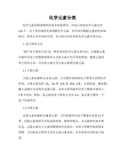 化学元素分类