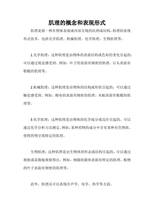 肌理的概念和表现形式