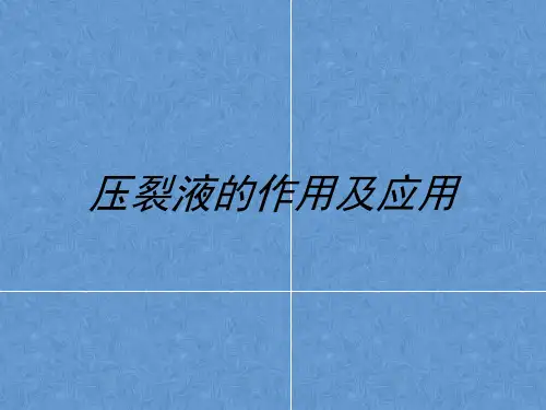 压裂液添加剂在现场压裂中的作用与应用(李强)