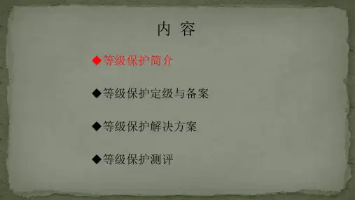 信息系统安全等级保护