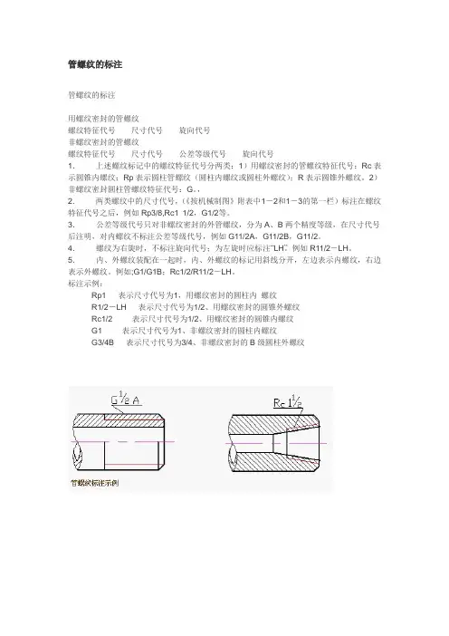 管螺纹的标注