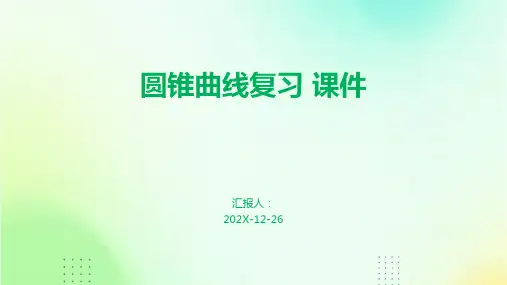 圆锥曲线复习+课件