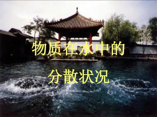 物质在水中的分散情况