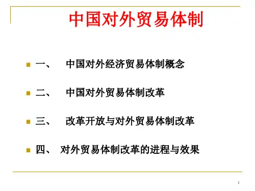中国对外贸易体制ppt课件