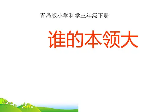 春青岛版(五四制)科学三下第21课《谁的本领大》课件