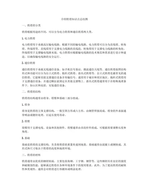 介绍铁塔知识点总结图