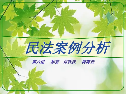 民法案例分析PPT(1)